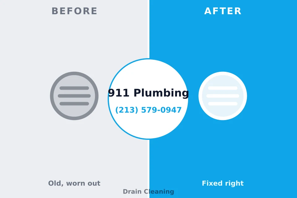 Before and after: plumbing repair Rothschild, WI